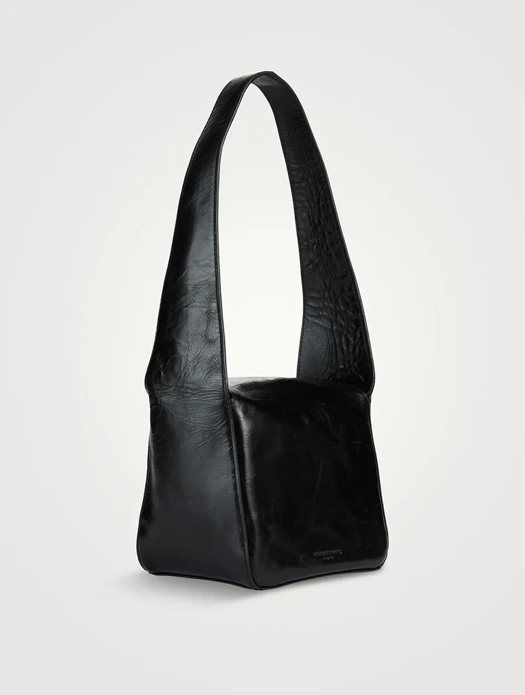 Small Dome Leather Shoulder Bag