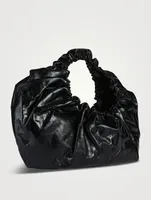 Large Crescent Leather Shoulder Bag