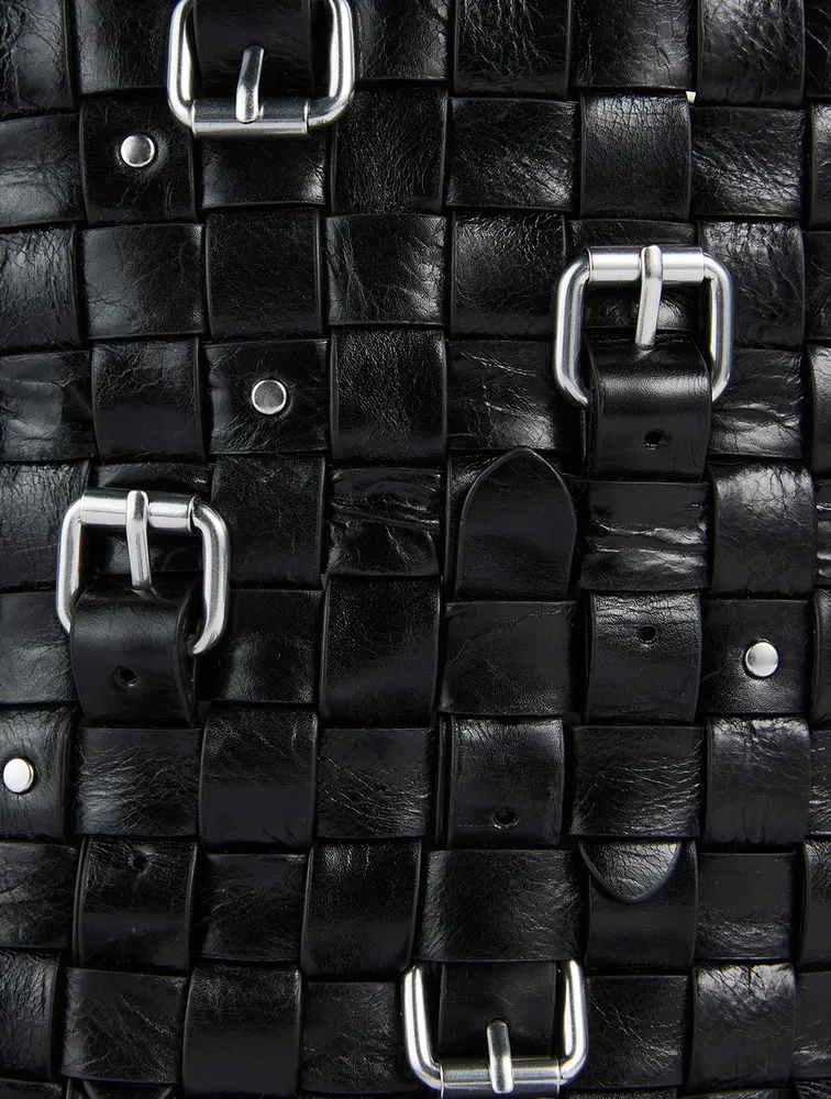 Medium Lock Leather Shoulder Bag