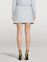 Gingham Tweed Mini Skirt