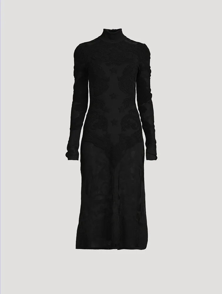 Baroque Fine Knit Midi Dress