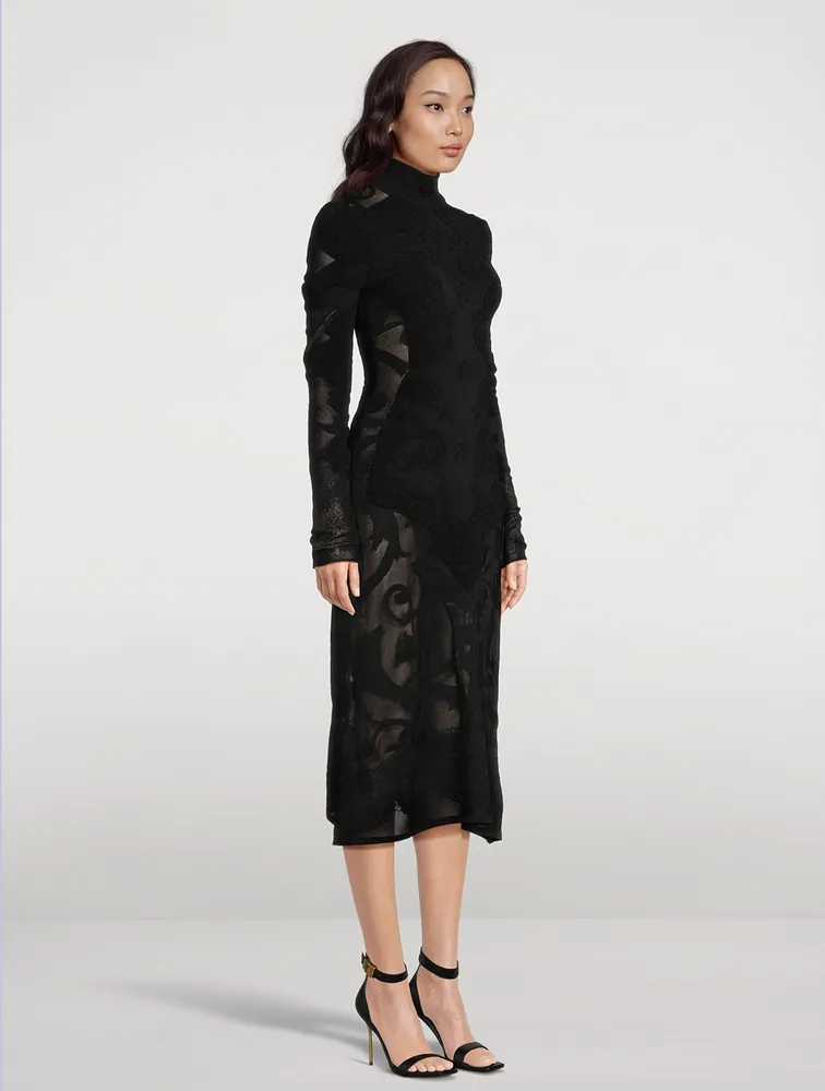 Baroque Fine Knit Midi Dress