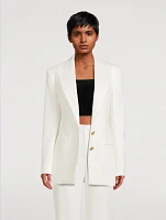 Single-Breasted Crepe Blazer