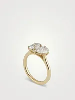 Moi-et-Toi 18K Gold Ring With Pear And Oval Diamonds