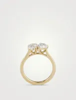 Moi-et-Toi 18K Gold Ring With Pear And Oval Diamonds