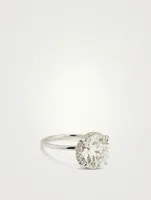 Signature 18K White Gold Solitaire Round Diamond Ring