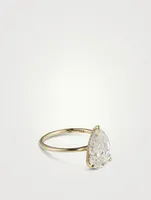 Signature 18K Gold Solitaire Pear Diamond Ring