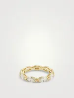 Signature 18K Gold Band With Marquise Diamonds