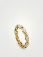 Signature 18K Gold Band With Marquise Diamonds