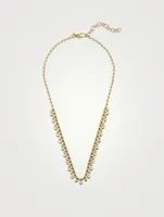 Luxe 14K Gold Fringe Necklace With Diamonds