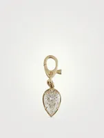 14K Gold Medallion With Pear Diamond