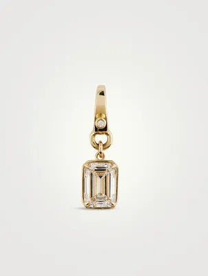 Luxe 14K Gold Emerald Diamond Medallion