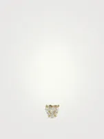 Mix & Match 14K Gold Heart Diamond Stud Earring