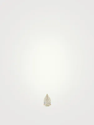 Mix & Match 14K Gold Pear Diamond Stud Earring