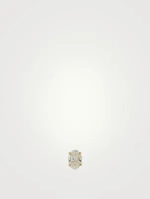 Mix & Match 14K Gold Oval Diamond Stud Earring