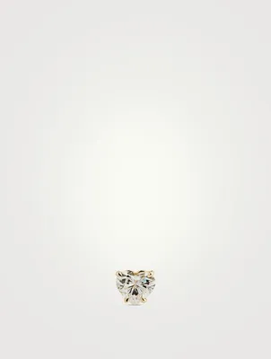 Mix & Match 14K Gold Heart Diamond Stud Earring