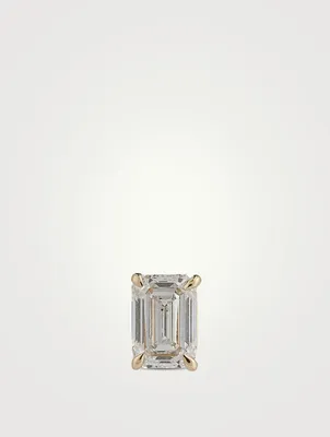Mix & Match 14K Gold Emerald Diamond Stud Earring