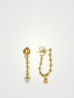 Luxe 14K Gold Droplet Earrings With Round Diamonds