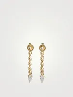 Luxe 14K Gold Droplet Earrings With Pear Diamonds