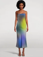 Mannaha Slip Dress Blur Print