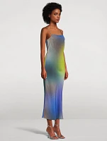 Mannaha Slip Dress Blur Print