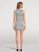 Floral Jacquard Lurex Mini Dress