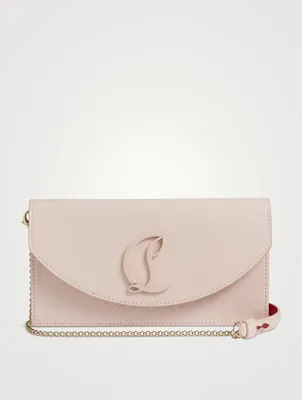 Loubi54 Feather-Embossed Patent Leather Clutch
