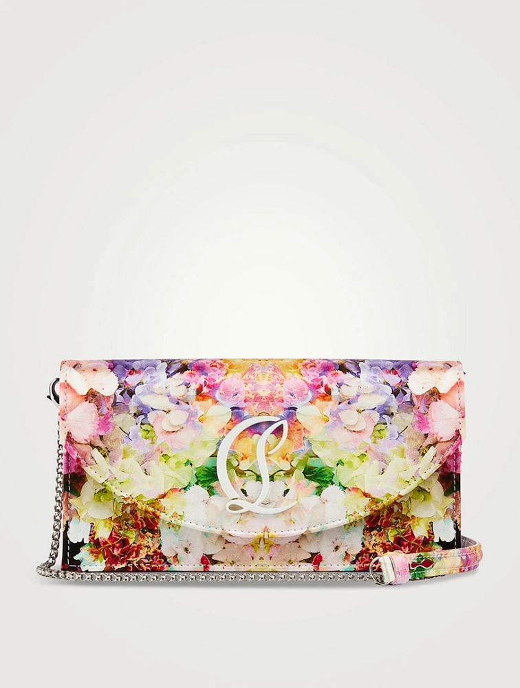 Loubi54 Crêpe Satin Clutch In Floral Print