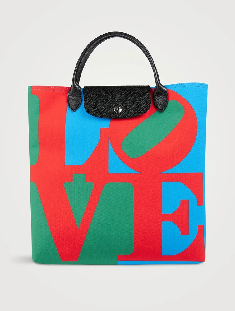 Longchamp x Robert Indiana Large Le Pliage Tote Bag