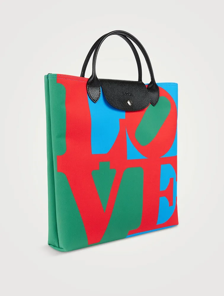 Longchamp x Robert Indiana Large Le Pliage Tote Bag