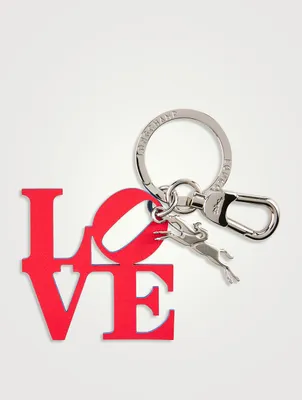 Longchamp x Robert Indiana Leather Key Ring