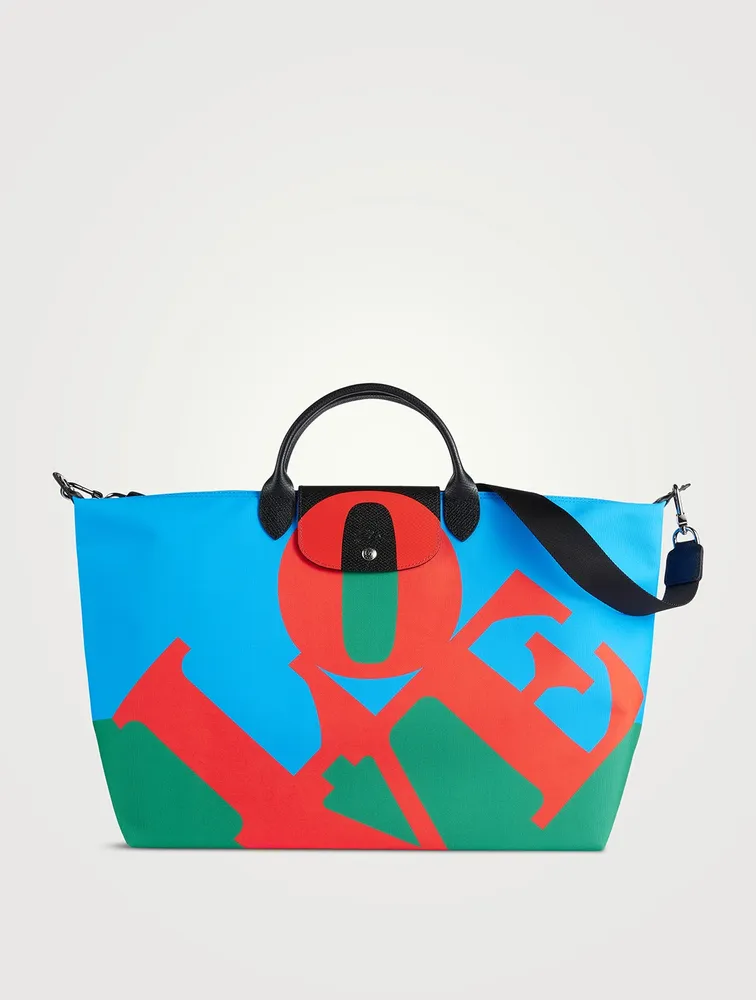 Longchamp x Robert Indiana Large Le Pliage Travel Bag