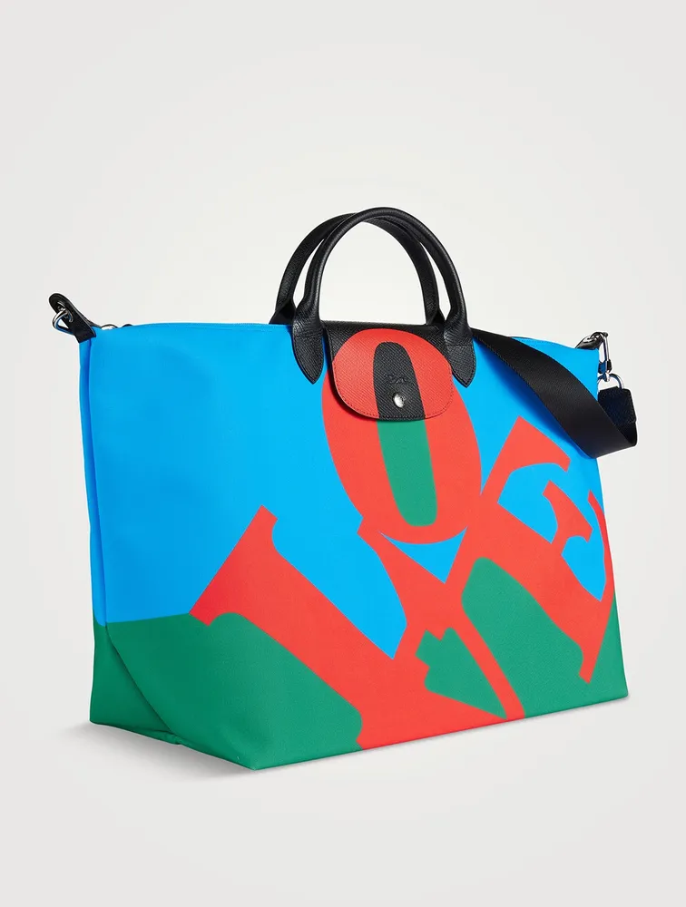Longchamp x Robert Indiana Large Le Pliage Travel Bag