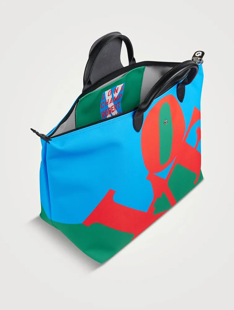 Longchamp x Robert Indiana Large Le Pliage Travel Bag
