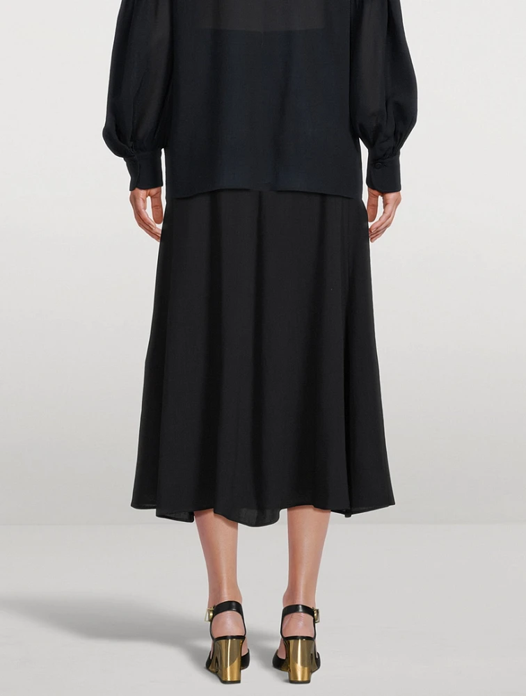 Wool Midi Skirt