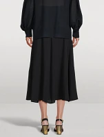 Wool Midi Skirt