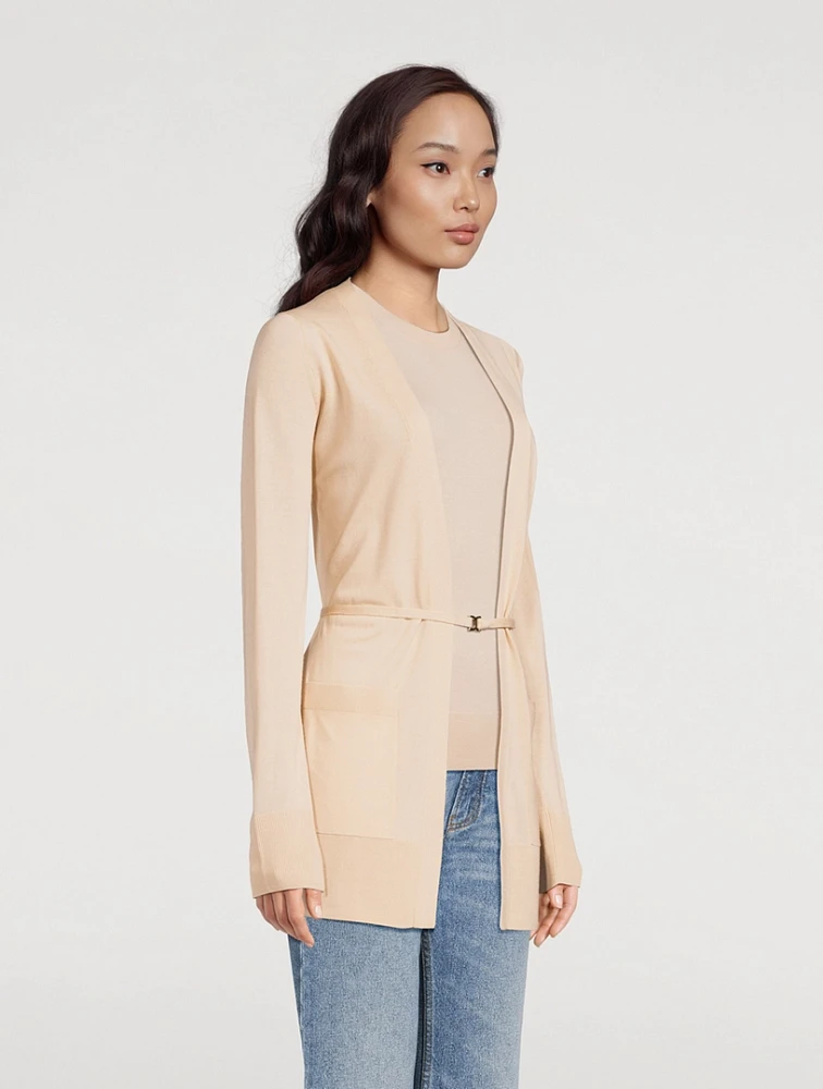 Marcie Belted Wool Cardigan