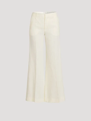 Linen Flared Trousers