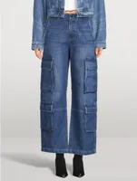 Delena Wide-Leg Cargo Jeans