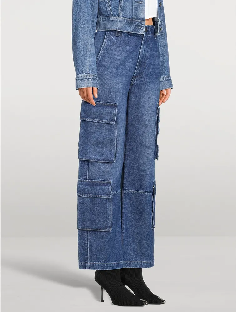 Delena Wide-Leg Cargo Jeans