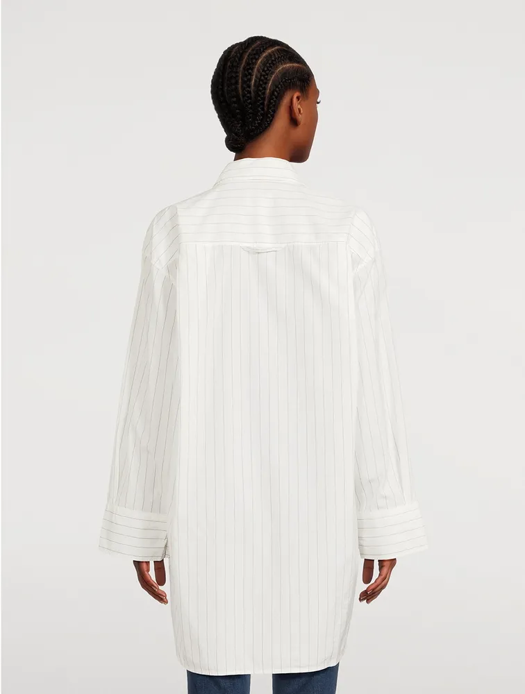Cocoon Shirt Stripe Print