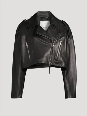 Agolde x Shoreditch Ski Club Remi Leather Biker Jacket