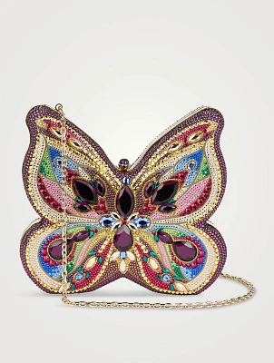 Butterfly Medley Crystal Clutch