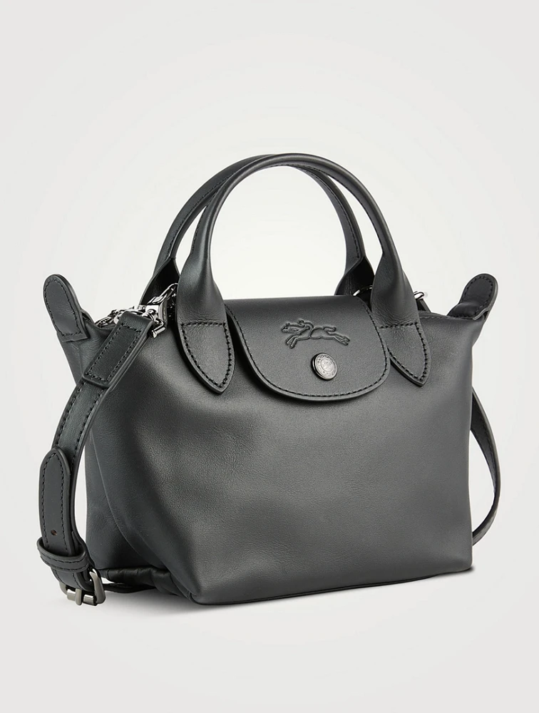XS Le Pliage Xtra Leather Top Handle Bag