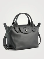 XS Le Pliage Xtra Leather Top Handle Bag