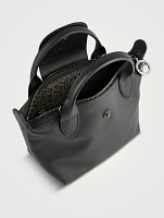 XS Le Pliage Xtra Leather Top Handle Bag