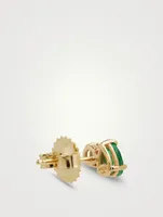 Anzie x Mel Soldera 14K Gold Jumelle Right Stud Earring With Emerald