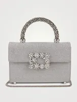 Mini Flower Strass Glitter Clutch