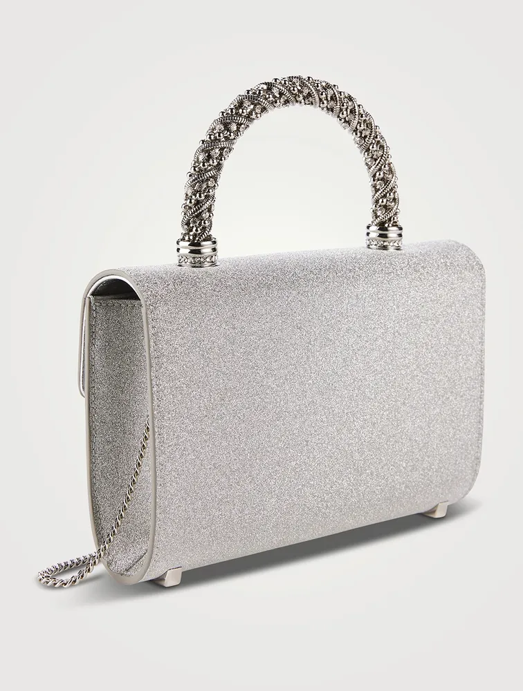 Mini Flower Strass Glitter Clutch
