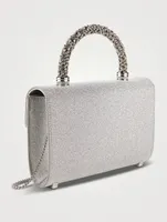 Mini Flower Strass Glitter Clutch